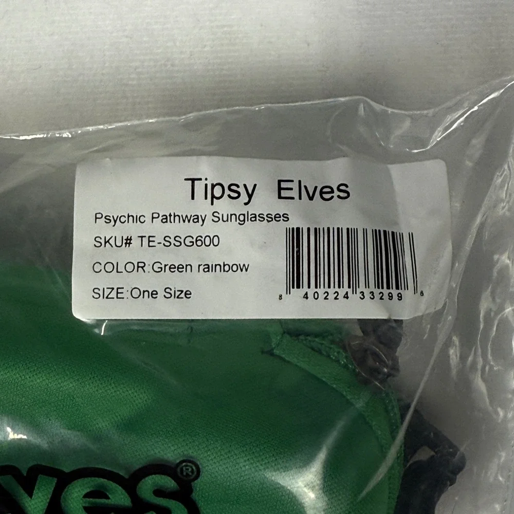 Tipsy Elves Psychic Pathway Sunglasses Green‎ Splatter Orange Mirror TE-SSG600